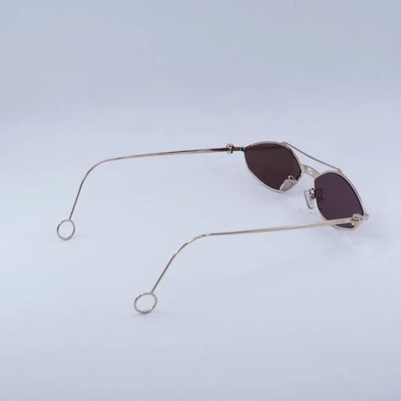 🕶️ New Fendi FE40114U-Y 33U Sunglasses - Red Gold with Golden Chain Frame - Picture 12 of 13